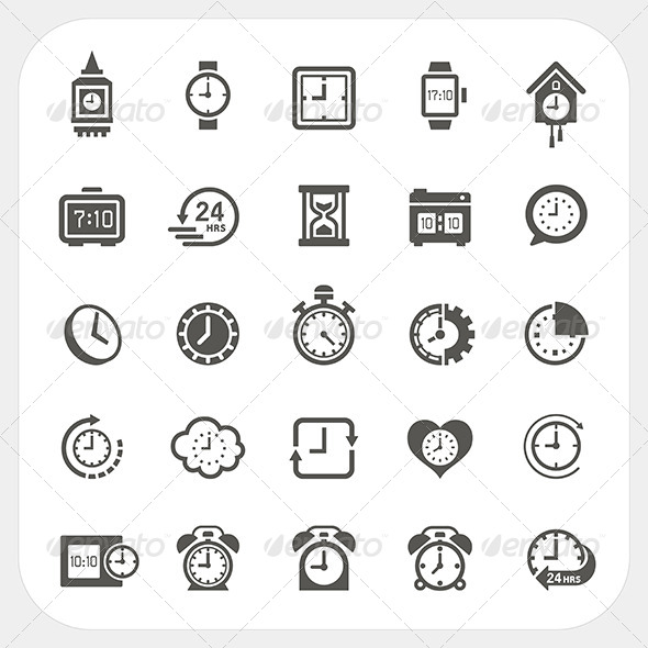 GraphicRiver Clock Icons Set 8530194 GraphicRiver Clock Icons Set 8530194