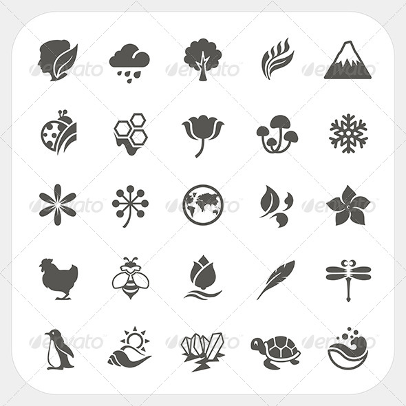 GraphicRiver Nature Icons Set 8530196 GraphicRiver Nature Icons Set 8530196
