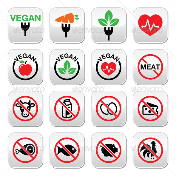 GraphicRiver Vegan No Meat Vegetarian Lactose Free Buttons 8530422 GraphicRiver Vegan No Meat Vegetarian Lactose Free Buttons 8530422