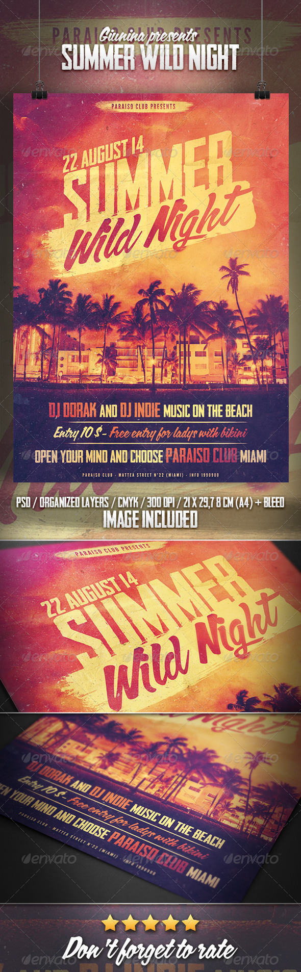 GraphicRiver Summer Wild Night Flyer Poster 8531406 GraphicRiver Summer Wild Night Flyer Poster 8531406