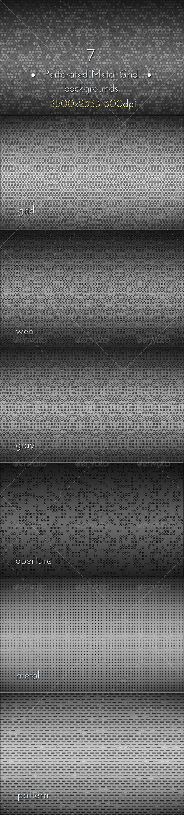 GraphicRiver Perforated Metal Grid Backgrounds 8531727 GraphicRiver Perforated Metal Grid Backgrounds 8531727