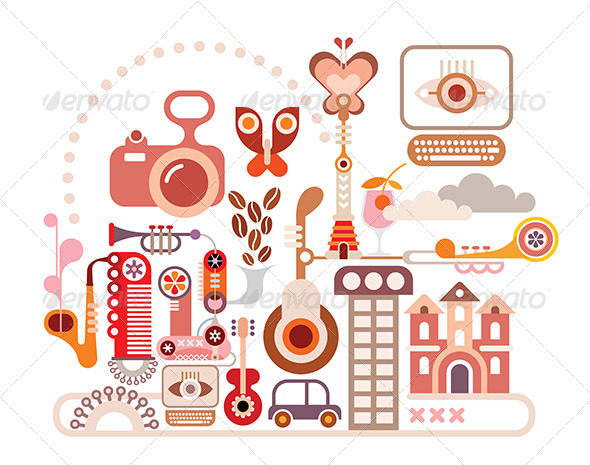 Abstract Music Illustration Abstract Music Illustration