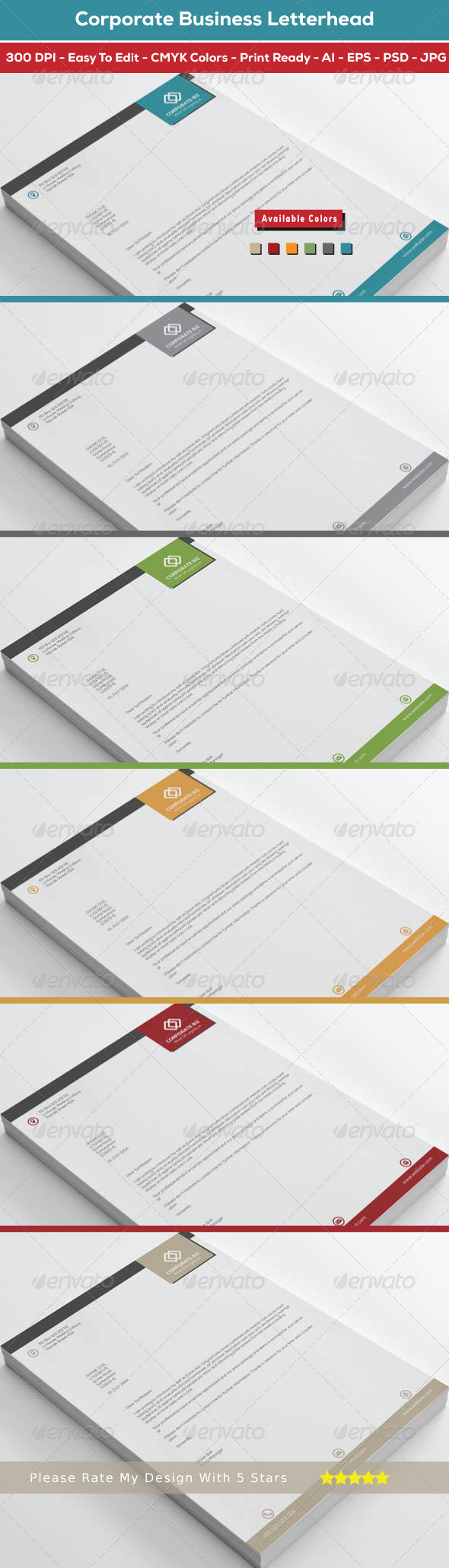 Corporate Business Letterhead Corporate Business Letterhead