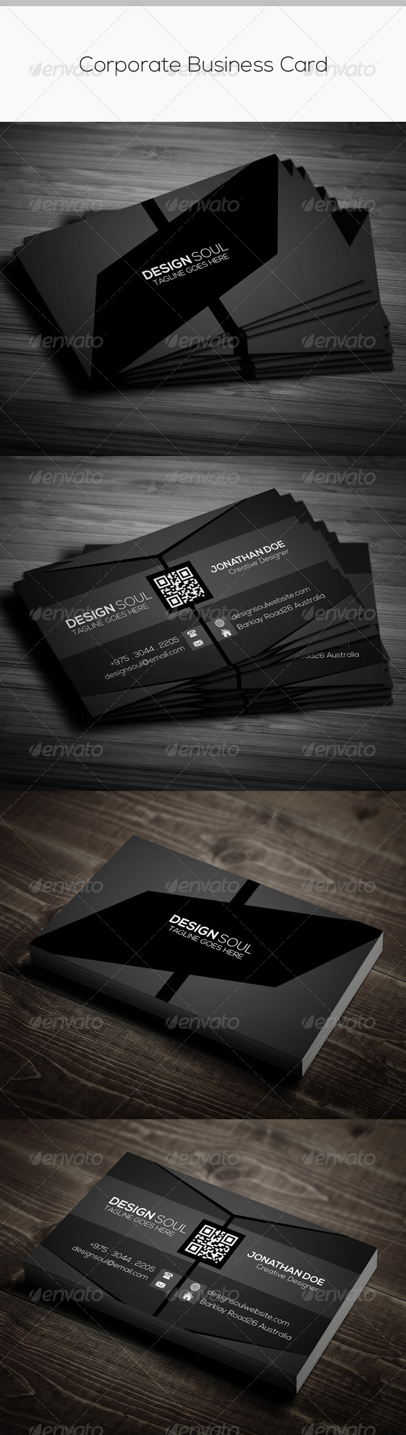 GraphicRiver Dark Stylish Corporate Business Card 8533754 GraphicRiver Dark Stylish Corporate Business Card 8533754