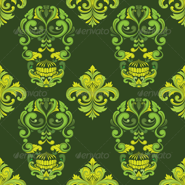 GraphicRiver Classic Skull Ornamental Pattern 8535130 GraphicRiver Classic Skull Ornamental Pattern 8535130