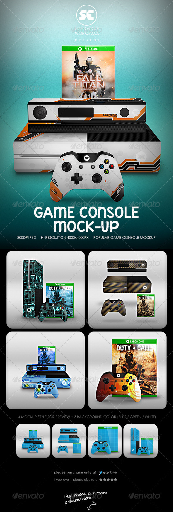 GraphicRiver Game Console Mock-Up 8534528 GraphicRiver Game Console Mock-Up 8534528