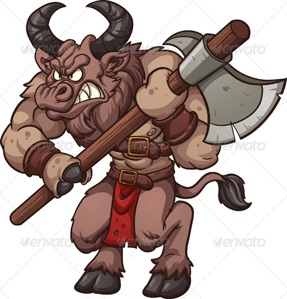 Cartoon Minotaur Cartoon Minotaur