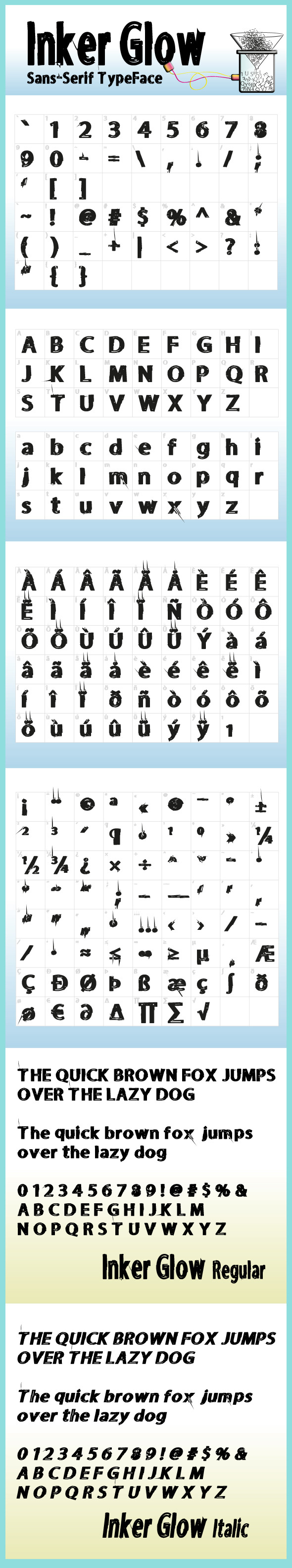 GraphicRiver Inker Glow Regular and Italic 8535384 GraphicRiver Inker Glow Regular and Italic 8535384