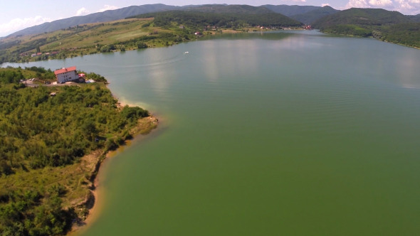 Aerial View Of A Mountain Lake 3 Aerial View Of A Mountain Lake 3