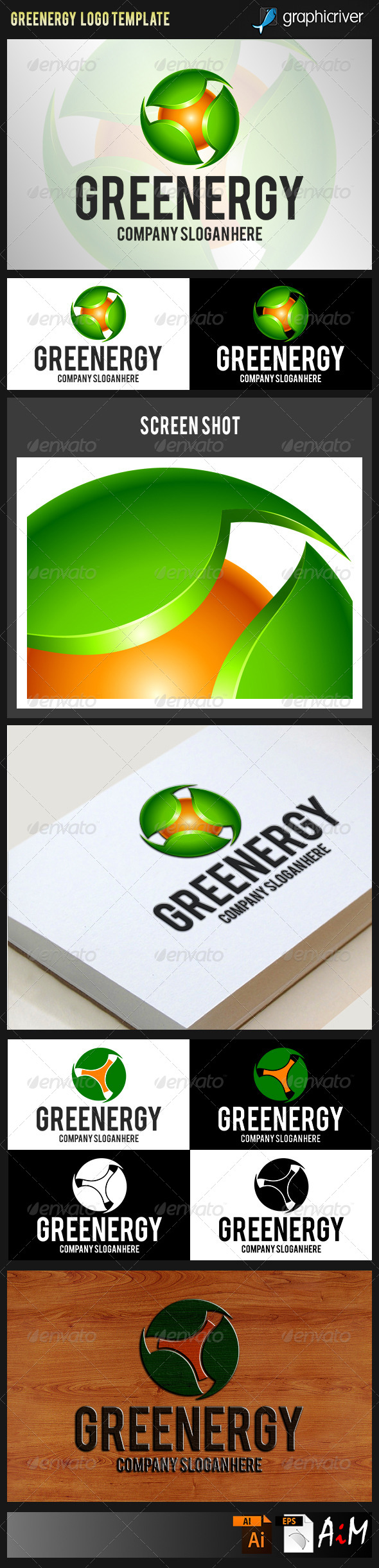 GraphicRiver Natural Green Energy Logo 8535781 GraphicRiver Natural Green Energy Logo 8535781