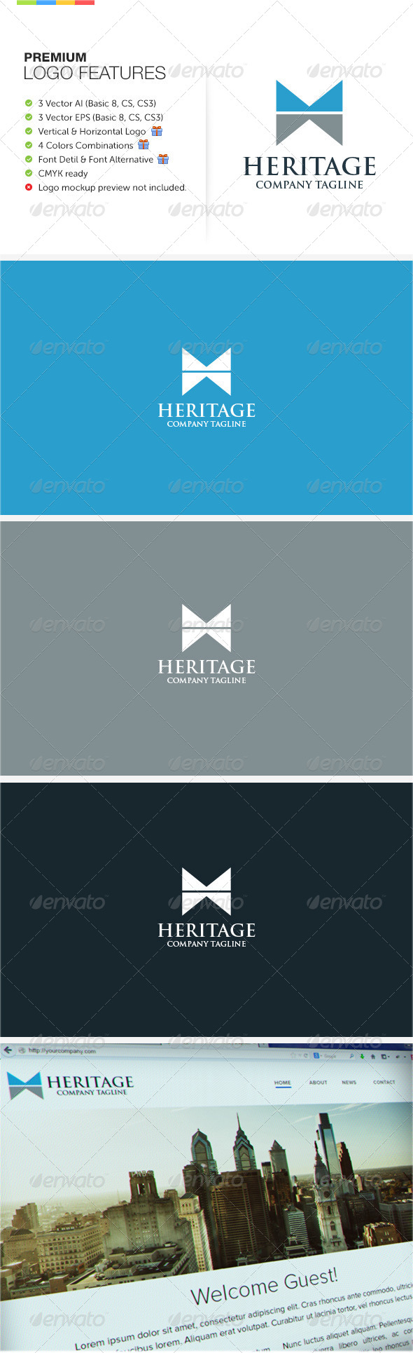 GraphicRiver Heritage Logo 8536677 GraphicRiver Heritage Logo 8536677