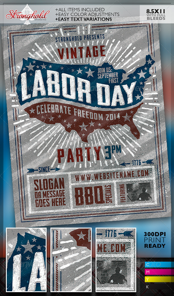 GraphicRiver Vintage Labor Day Woodcut Flyer Template 8536961 GraphicRiver Vintage Labor Day Woodcut Flyer Template 8536961