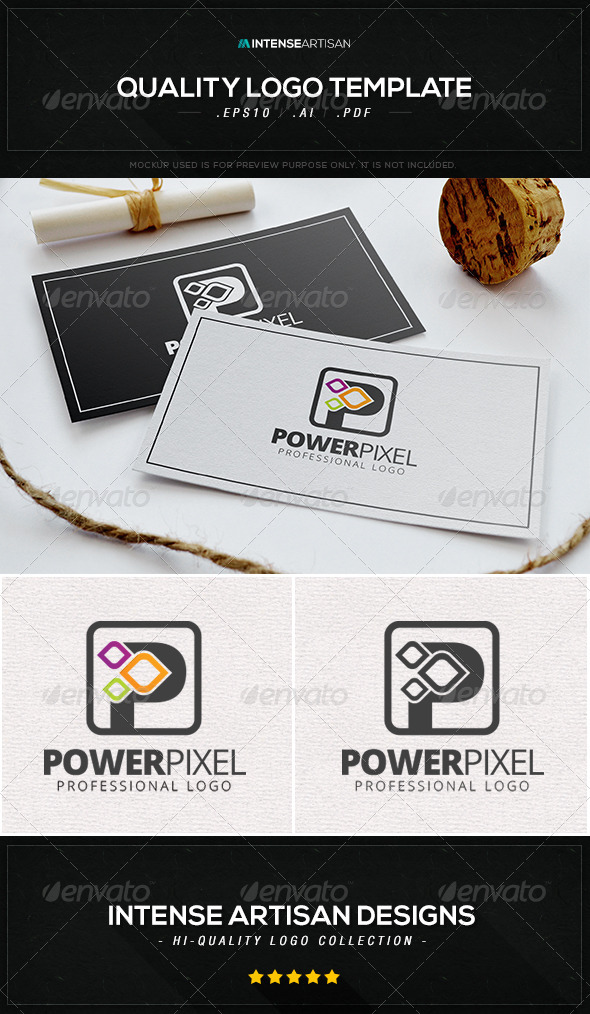 GraphicRiver Power Pixel Logo Template 8537121 GraphicRiver Power Pixel Logo Template 8537121