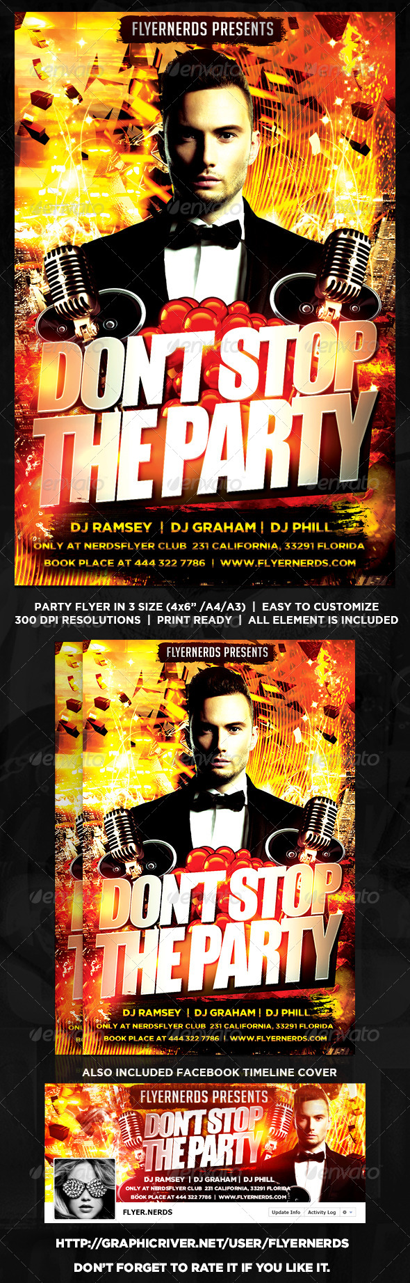 GraphicRiver Dont Stop The Party Flyer 8537342 GraphicRiver Dont Stop The Party Flyer 8537342