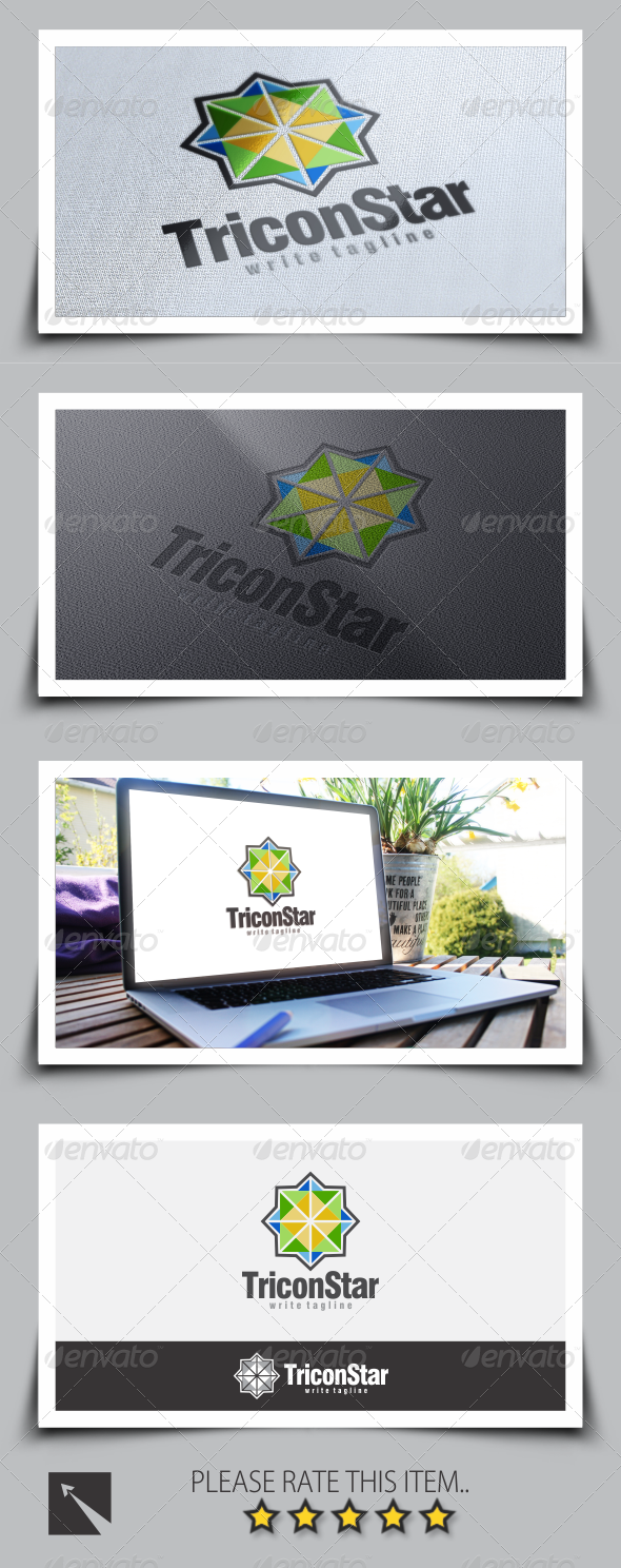 Tricon Star Logo Template