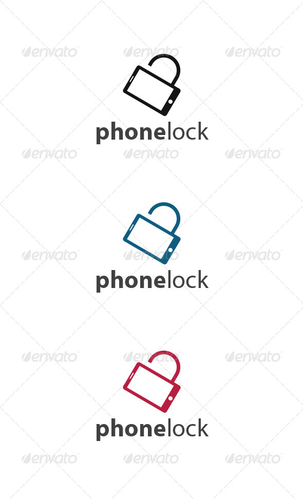 GraphicRiver Phone Lock Logo 8537706 GraphicRiver Phone Lock Logo 8537706