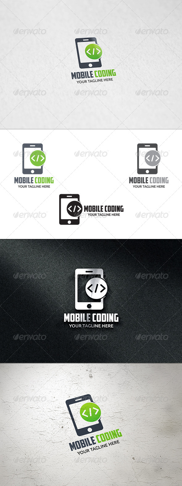 GraphicRiver Mobile Coding Logo Template 8537873 GraphicRiver Mobile Coding Logo Template 8537873