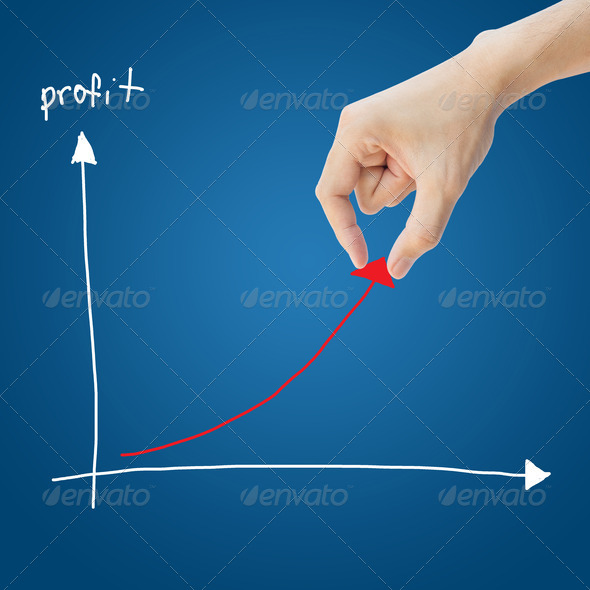 Business hand help profit graph (Misc) Photo Download