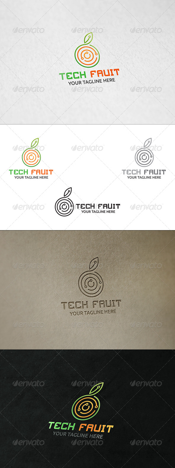 Tech Fruit Logo Template Tech Fruit Logo Template