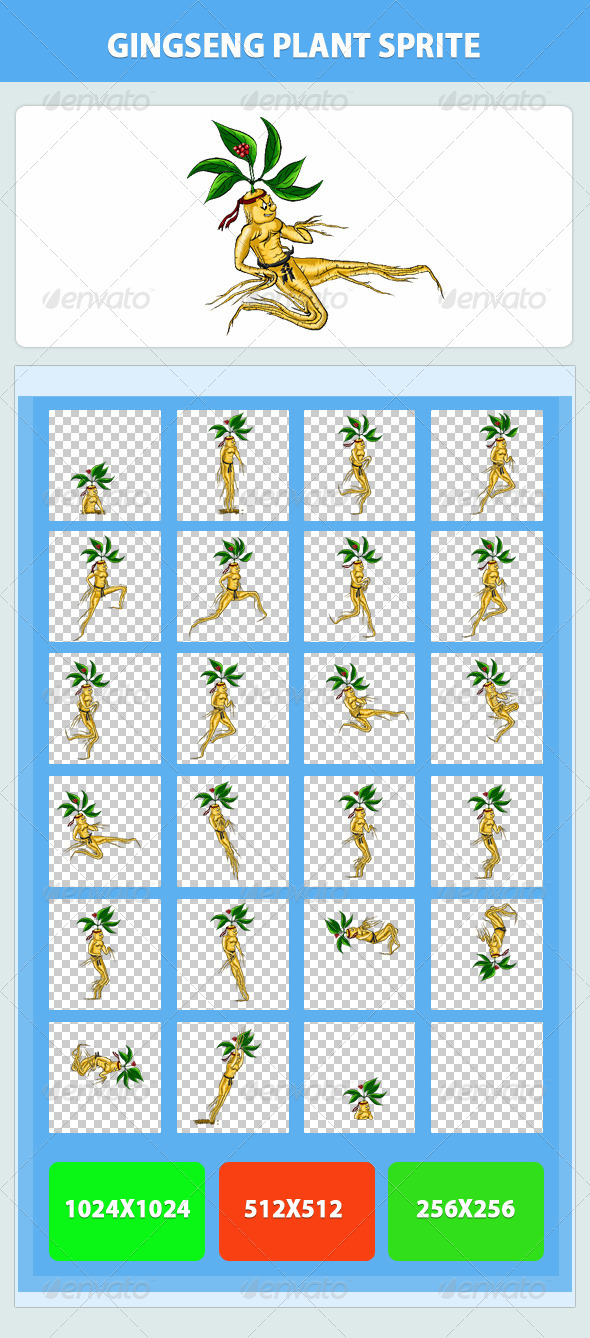 GraphicRiver Gingseng Plant Game Sprite 8539686 GraphicRiver Gingseng Plant Game Sprite 8539686