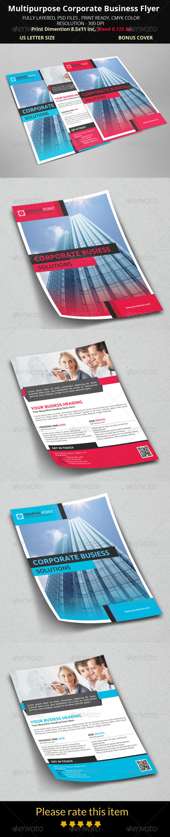 GraphicRiver Multipurpose Corporate Business Flyer 8541553 GraphicRiver Multipurpose Corporate Business Flyer 8541553