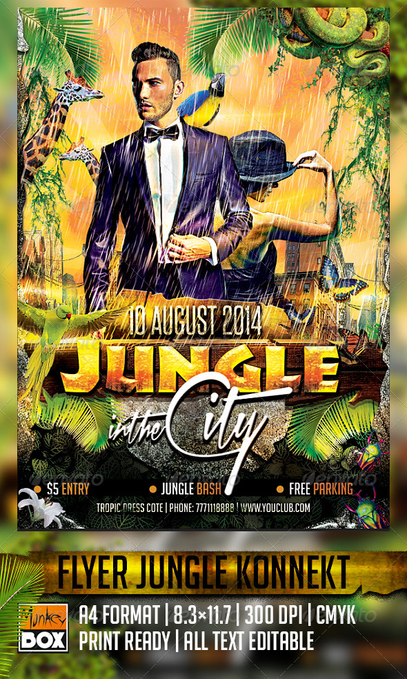 GraphicRiver Flyer Jungle in the City Konnekt 8540160 GraphicRiver Flyer Jungle in the City Konnekt 8540160