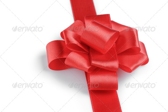 red ribbon bow angle photo (Misc) Photo Download