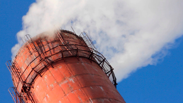Factory Chimney With Smoke Factory Chimney With Smoke