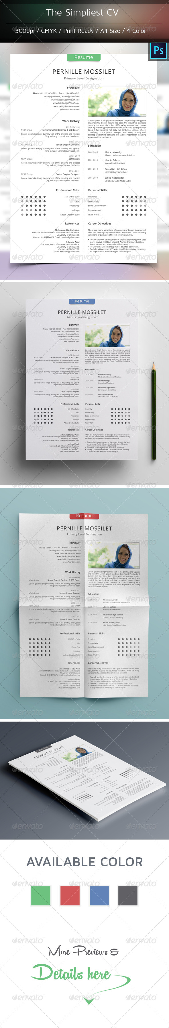GraphicRiver The Simplest CV 8541920 GraphicRiver The Simplest CV 8541920