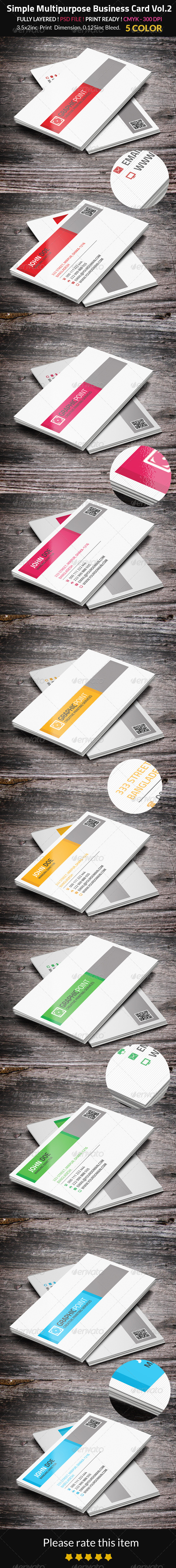 GraphicRiver Simple Multipurpose Business Card Vol.2 8541943 GraphicRiver Simple Multipurpose Business Card Vol.2 8541943