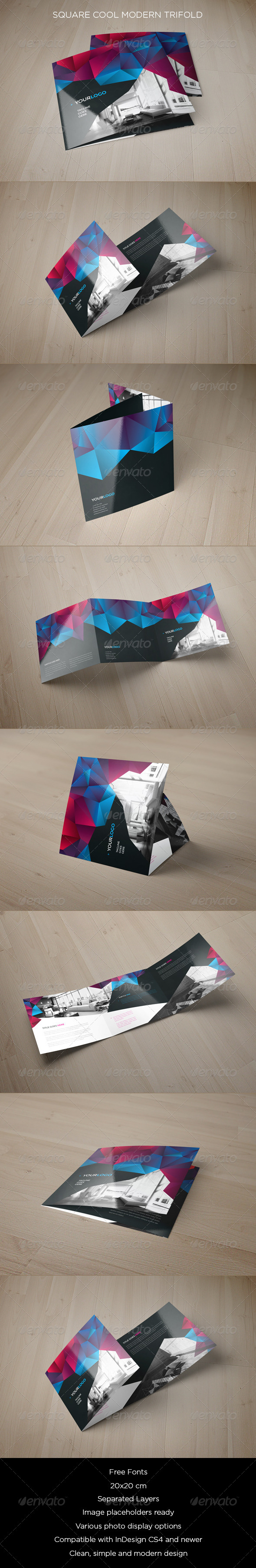 GraphicRiver Square Cool Modern Trifold 8541981 GraphicRiver Square Cool Modern Trifold 8541981