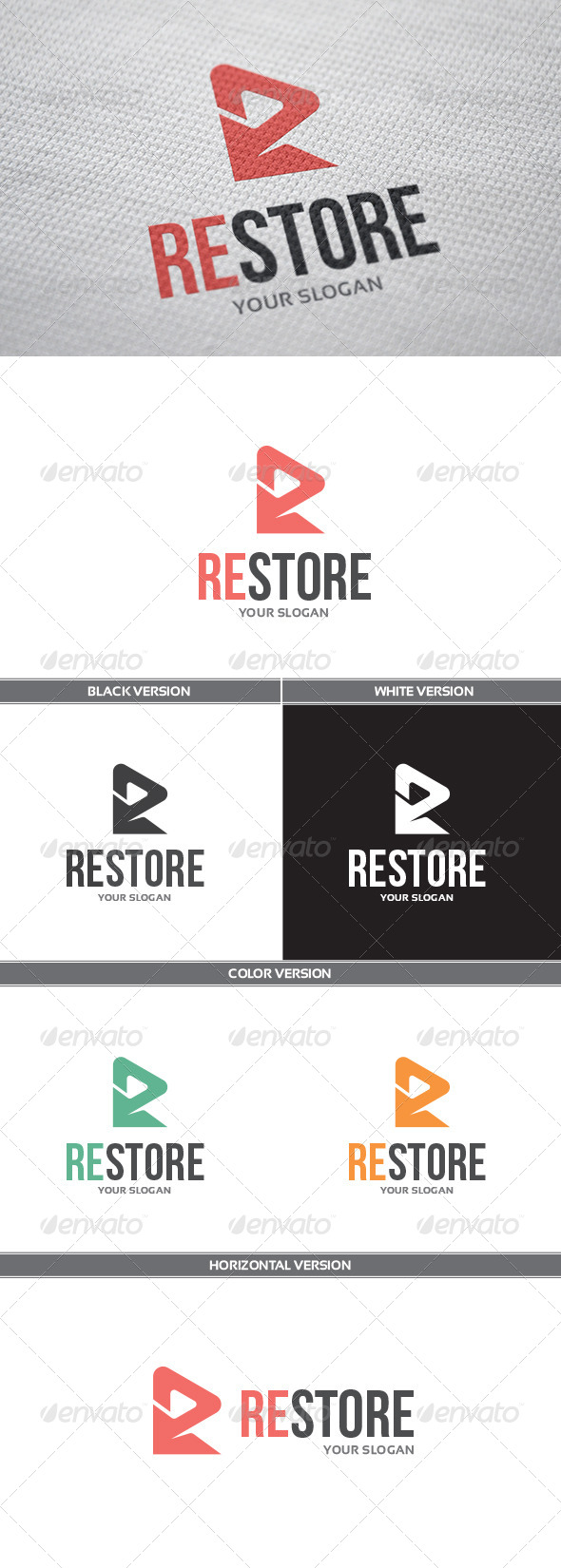 GraphicRiver Restore Logo 8542325 GraphicRiver Restore Logo 8542325
