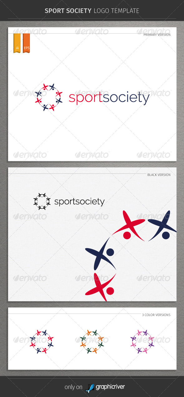 GraphicRiver Sport Society Logo Template 8542985 GraphicRiver Sport Society Logo Template 8542985