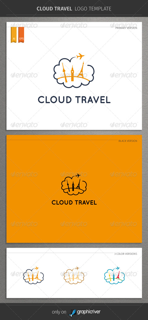 GraphicRiver Cloud Travel Logo 8543003 GraphicRiver Cloud Travel Logo 8543003