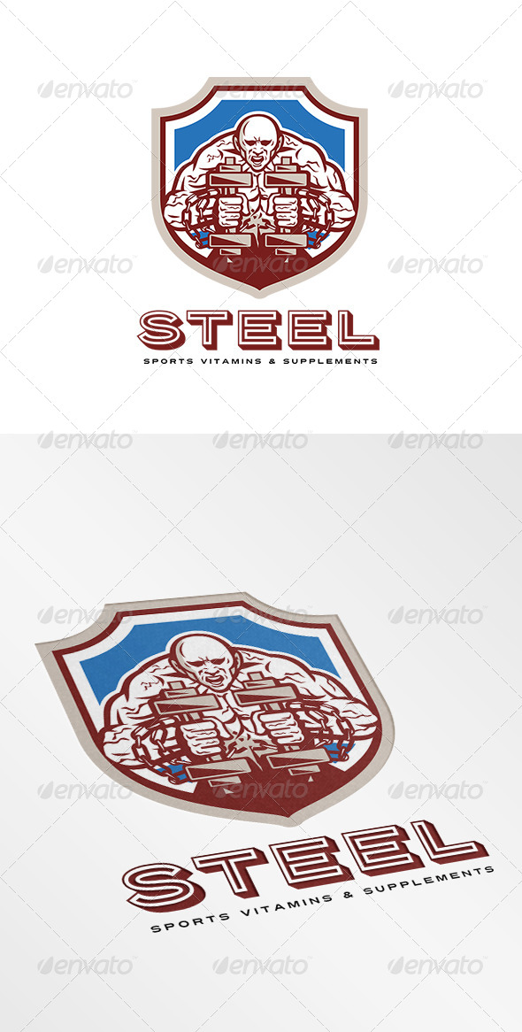GraphicRiver Steel Sports Supplements and Vitamins Logo 8543774 GraphicRiver Steel Sports Supplements and Vitamins Logo 8543774