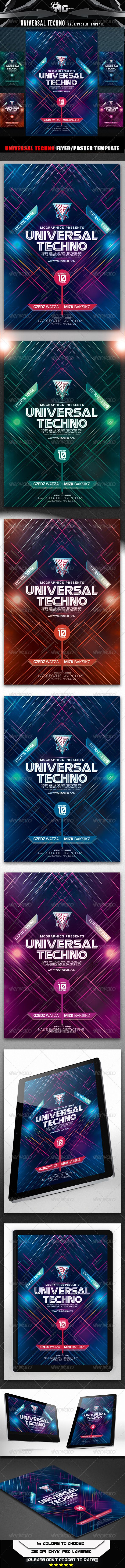 GraphicRiver Universal Techno Flyer Poster Template 8543982 GraphicRiver Universal Techno Flyer Poster Template 8543982