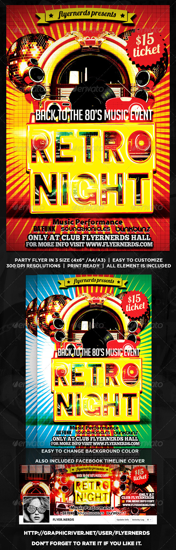 GraphicRiver Retro Music Night Flyer 8544125 GraphicRiver Retro Music Night Flyer 8544125