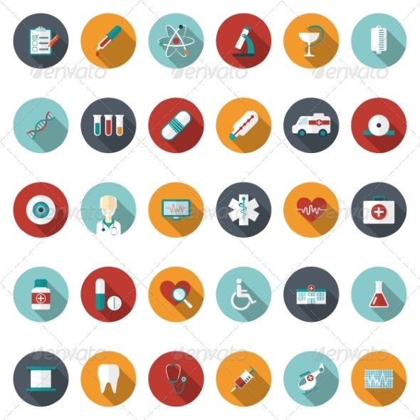 Set of Flat Medical Icons Set of Flat Medical Icons