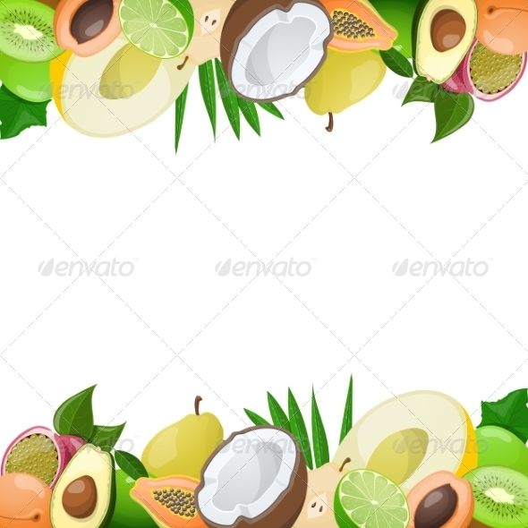 GraphicRiver Two Borders made of Delicious Ripe Fruit 8544371 GraphicRiver Two Borders made of Delicious Ripe Fruit 8544371