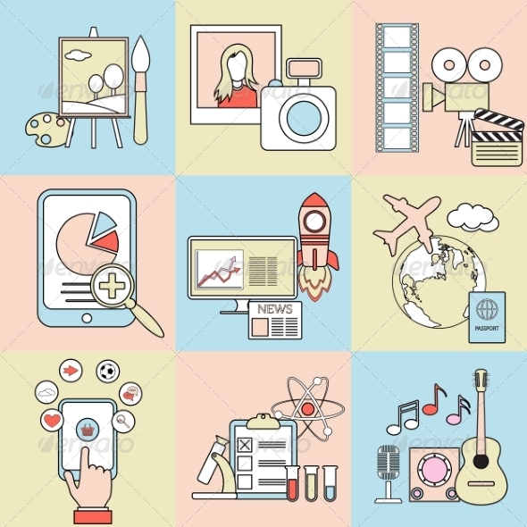 GraphicRiver Abstract Flat Concepts 8544372 GraphicRiver Abstract Flat Concepts 8544372