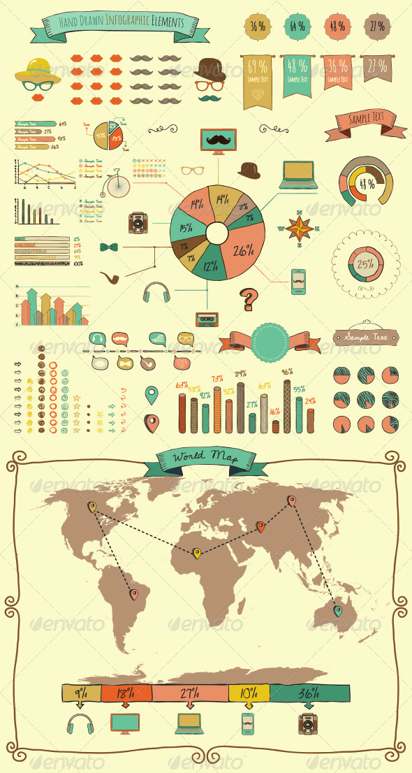 GraphicRiver Hand Drawn Elements and Icons of Infographics 8544717 GraphicRiver Hand Drawn Elements and Icons of Infographics 8544717