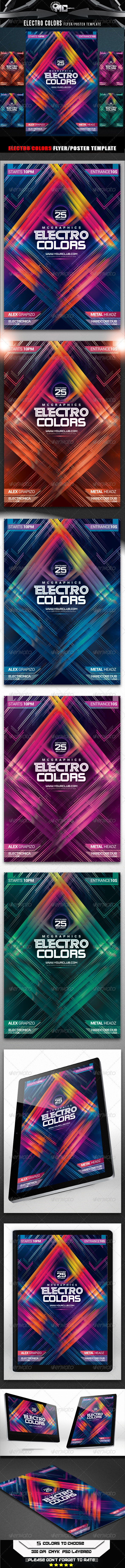 GraphicRiver Electro Colors Flyer Poster Template 8545314 GraphicRiver Electro Colors Flyer Poster Template 8545314