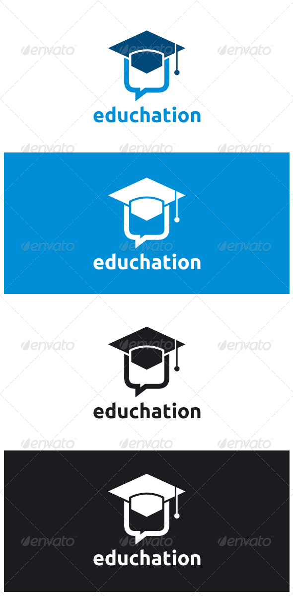 GraphicRiver Education Chat Logo 8545671 GraphicRiver Education Chat Logo 8545671