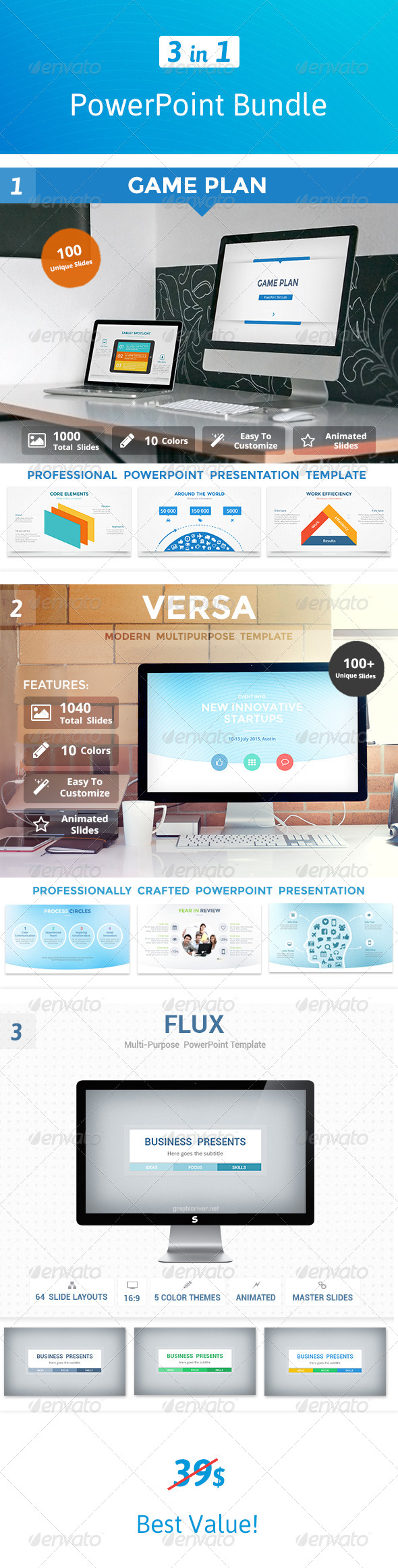 GraphicRiver 3 in 1 PowerPoint Value Bundle 8545871 GraphicRiver 3 in 1 PowerPoint Value Bundle 8545871