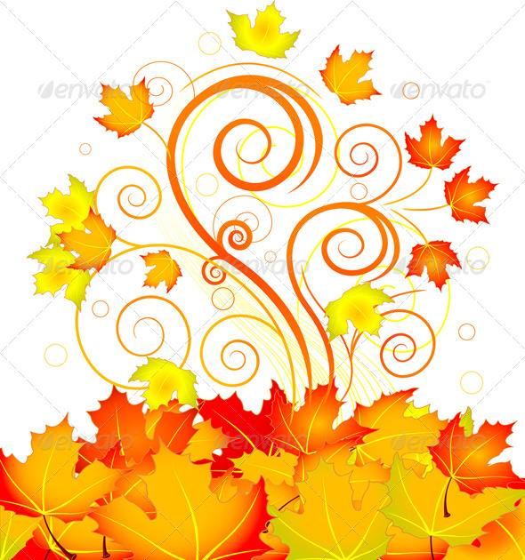 GraphicRiver Autumn Swirl 8546960 GraphicRiver Autumn Swirl 8546960