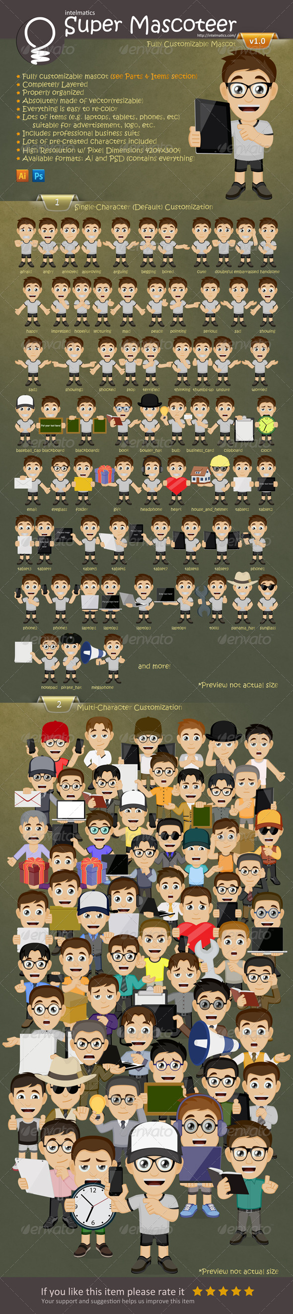 GraphicRiver Super Mascoteer 8529541 GraphicRiver Super Mascoteer 8529541