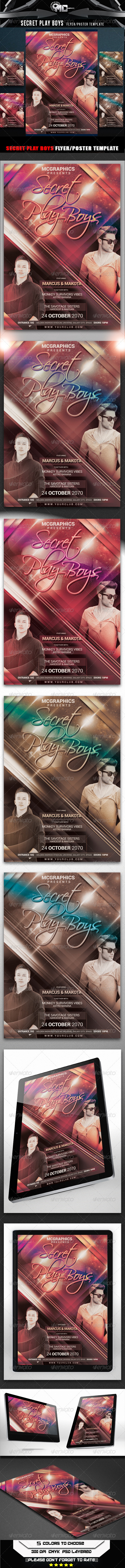 GraphicRiver Secret Play Boys Flyer Poster Template 8548033 GraphicRiver Secret Play Boys Flyer Poster Template 8548033