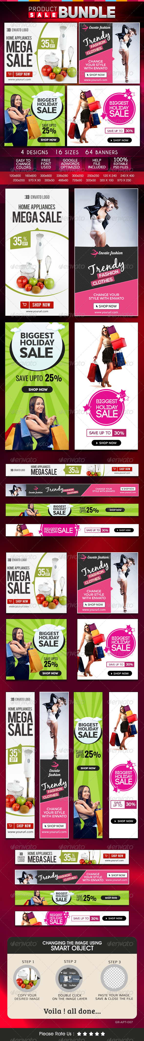 GraphicRiver Product Sale Banner Bundle 4 sets 8548366 GraphicRiver Product Sale Banner Bundle 4 sets 8548366