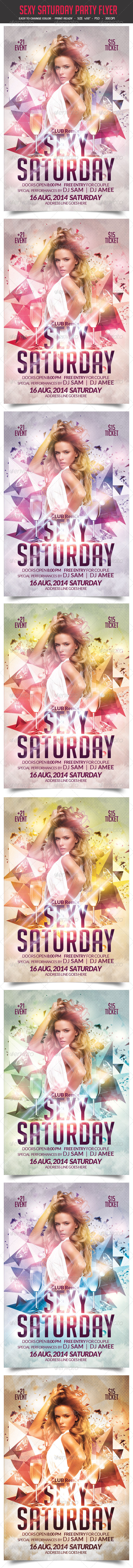 Sexy Saturday Party Flyer - Clubs & Parties Events