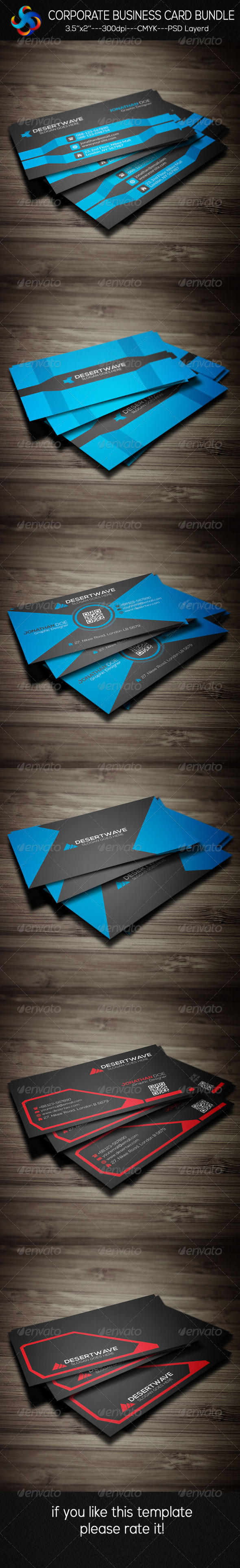 GraphicRiver Corporate Business Card Bundle 8550604 GraphicRiver Corporate Business Card Bundle 8550604